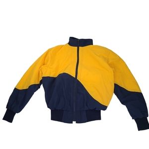 VTG Youth Birdie By Richard A. Leslie Colorblock Jacket Size Large Yellow/Blue